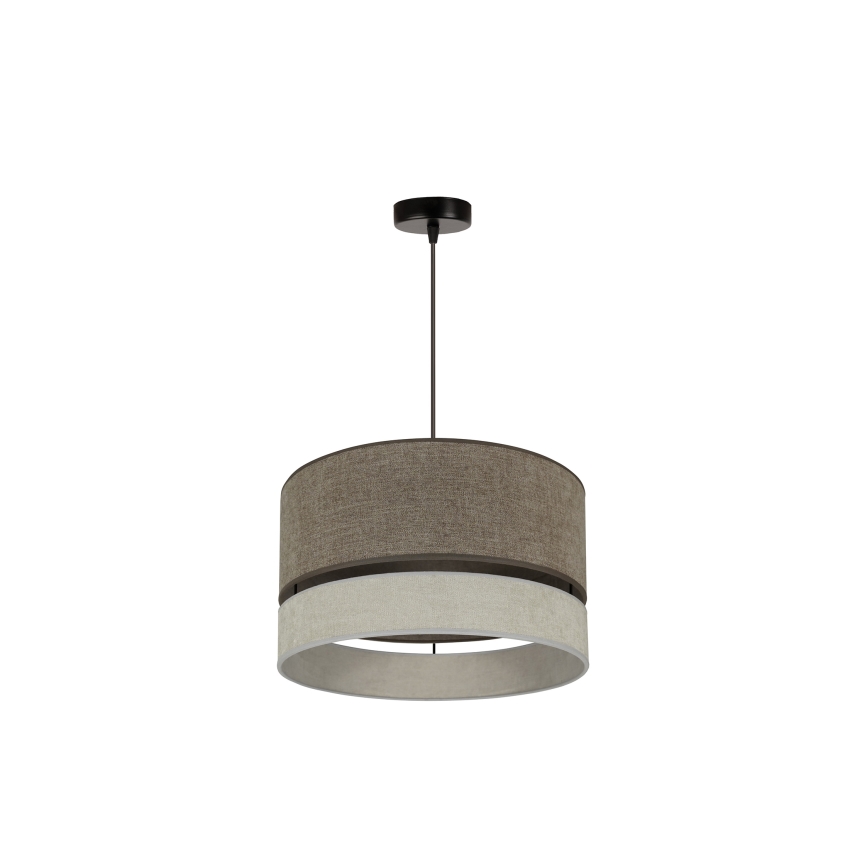 Duolla - Luster na sajli DOUBLE 1xE27/15W/230V prečnik 40 cm braon/siva