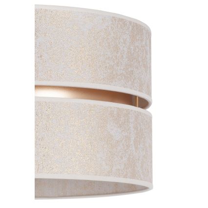 Duolla - Luster na sajli DUO, 1x E27/15 W/230 V, prečnik 40 cm, bela/zlatna