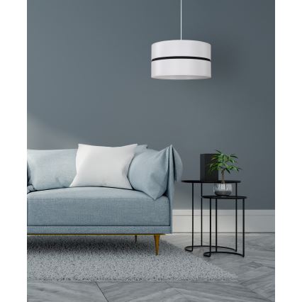 Duolla - Luster na sajli DUO 1xE27/15W/230V pr. 40 cm bela/crno