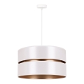 Duolla - Luster na sajli DUO 1xE27/15W/230V pr. 40 cm bela/zlatna