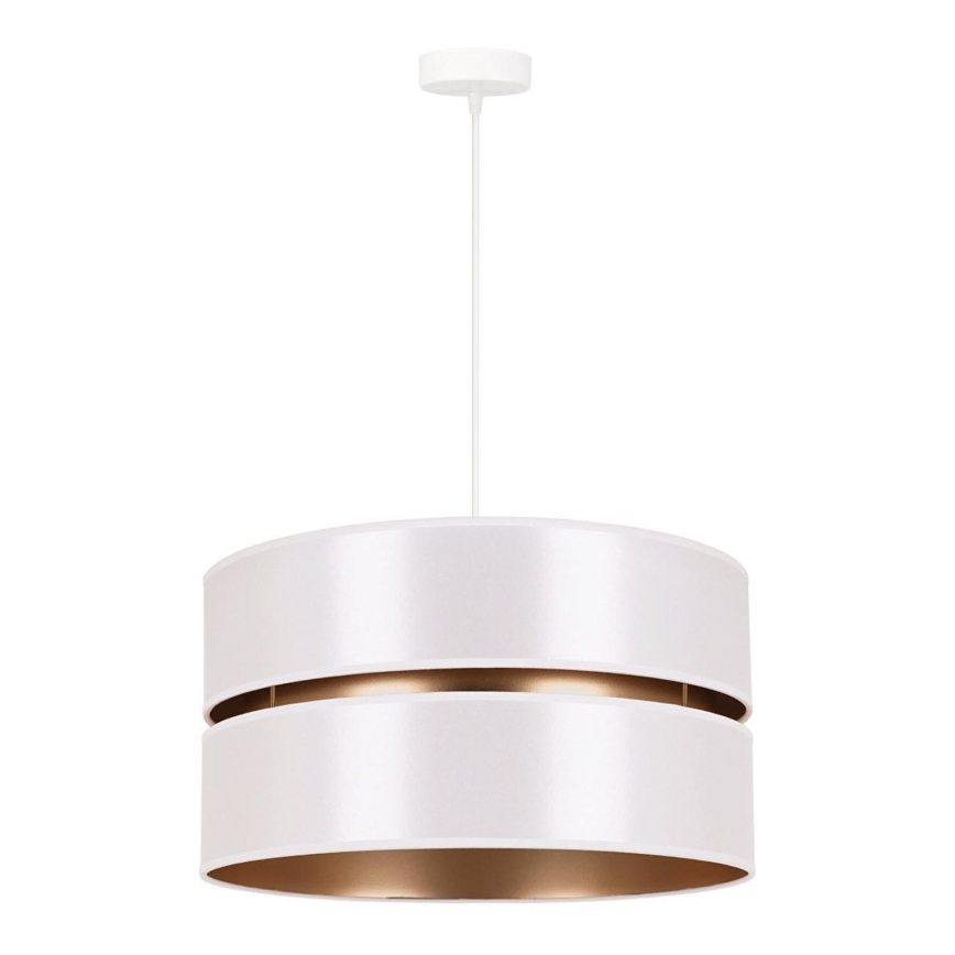 Duolla - Luster na sajli DUO 1xE27/15W/230V pr. 40 cm bela/zlatna