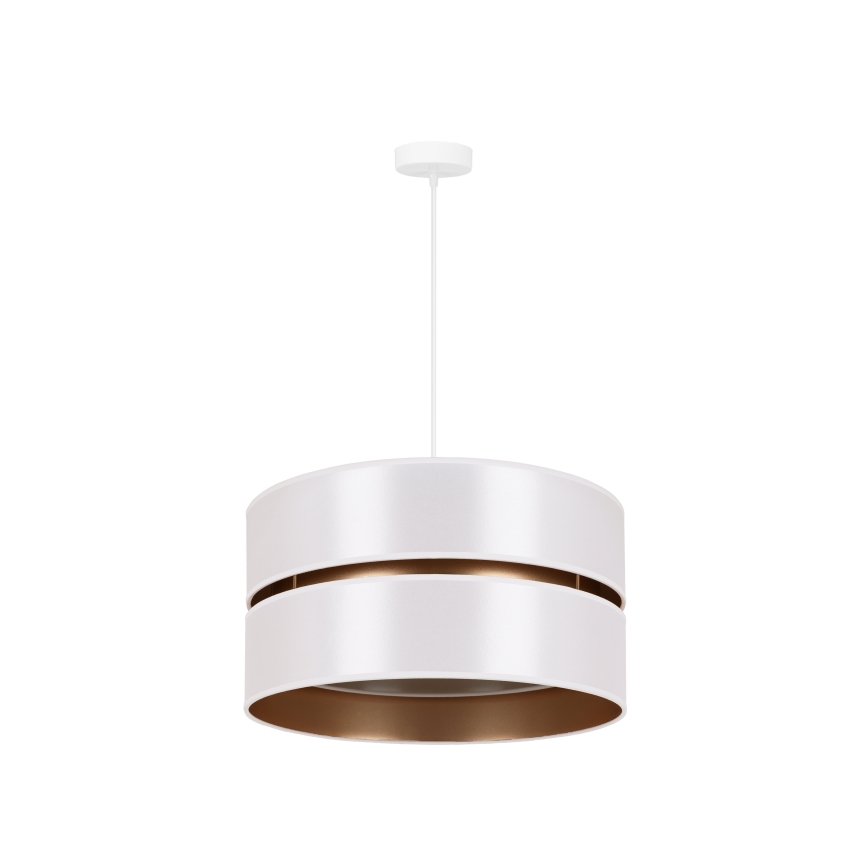 Duolla - Luster na sajli DUO 1xE27/15W/230V pr. 40 cm bela/zlatna