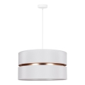 Duolla - Luster na sajli DUO 1xE27/15W/230V pr. 40 cm bela/zlatna