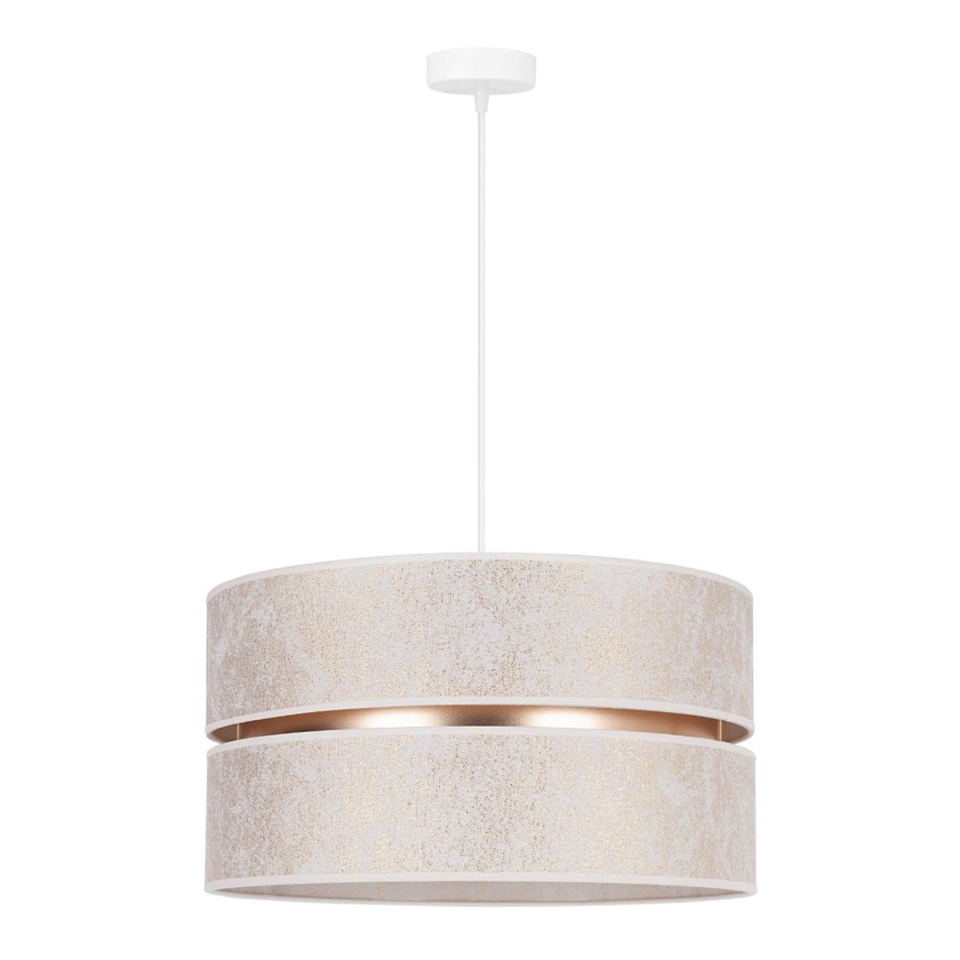 Duolla - Luster na sajli DUO 1xE27/15W/230V pr. 40 cm bela/zlatna