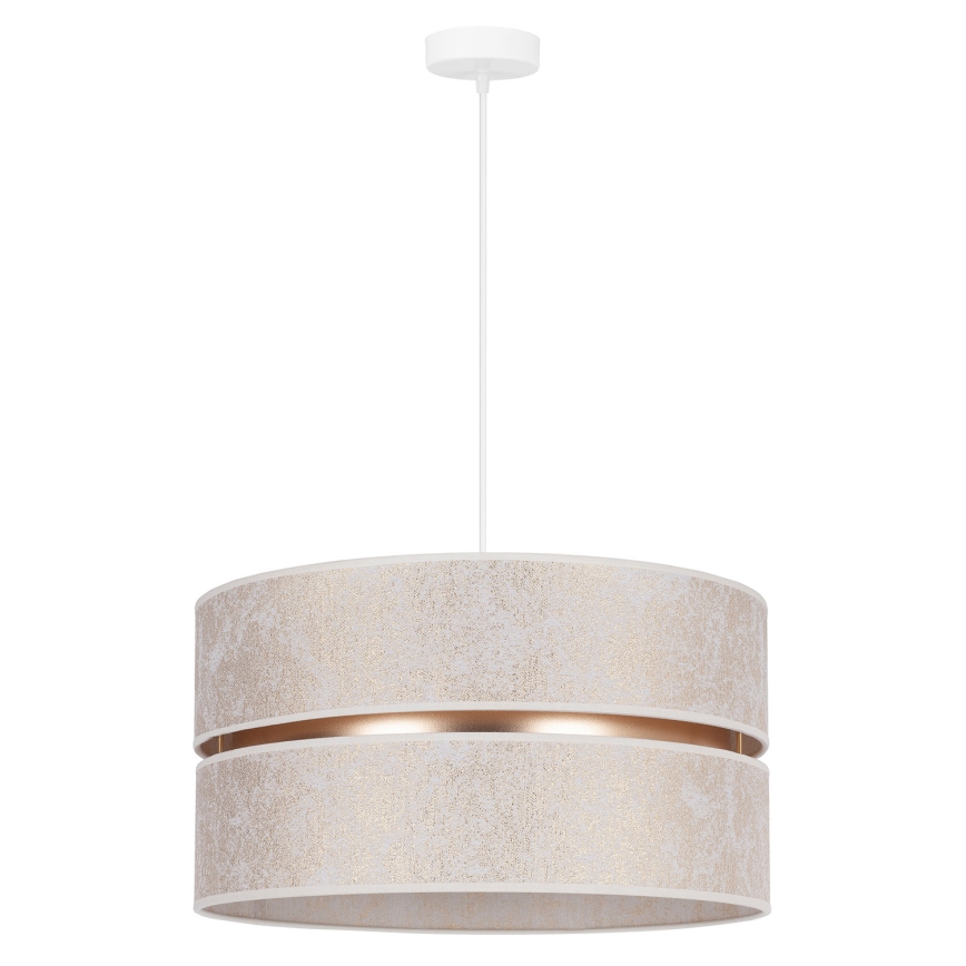 Duolla - Luster na sajli DUO 1xE27/15W/230V pr. 40 cm bela/zlatna