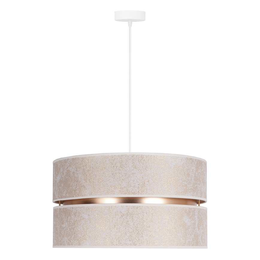 Duolla - Luster na sajli DUO 1xE27/15W/230V pr. 40 cm bela/zlatna