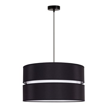 Duolla - Luster na sajli DUO 1xE27/15W/230V pr. 40 cm crno/bela