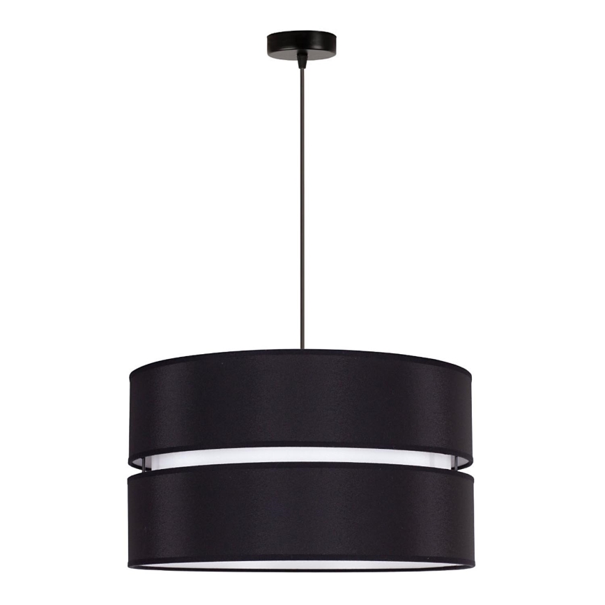 Duolla - Luster na sajli DUO 1xE27/15W/230V pr. 40 cm crno/bela