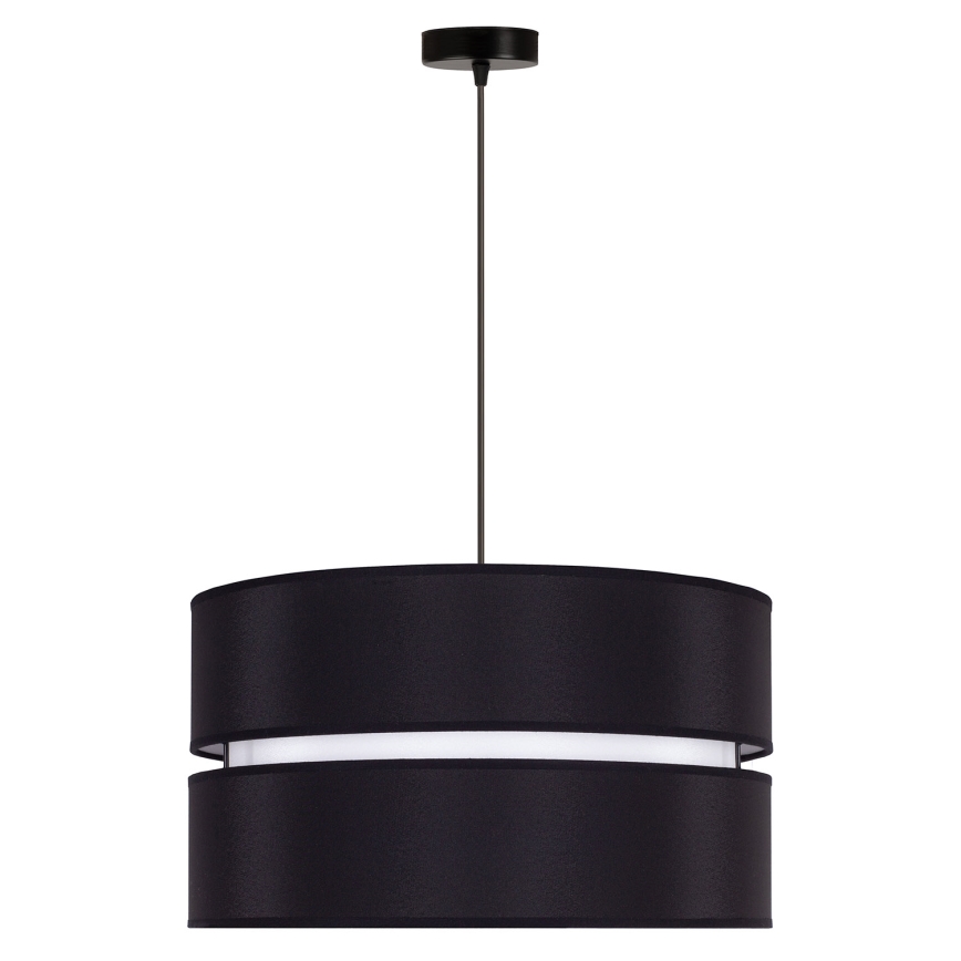 Duolla - Luster na sajli DUO 1xE27/15W/230V pr. 40 cm crno/bela