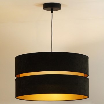 Duolla - Luster na sajli DUO 1xE27/15W/230V pr. 40 cm crno/zlatna