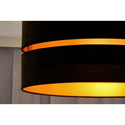 Duolla - Luster na sajli DUO 1xE27/15W/230V pr. 40 cm crno/zlatna