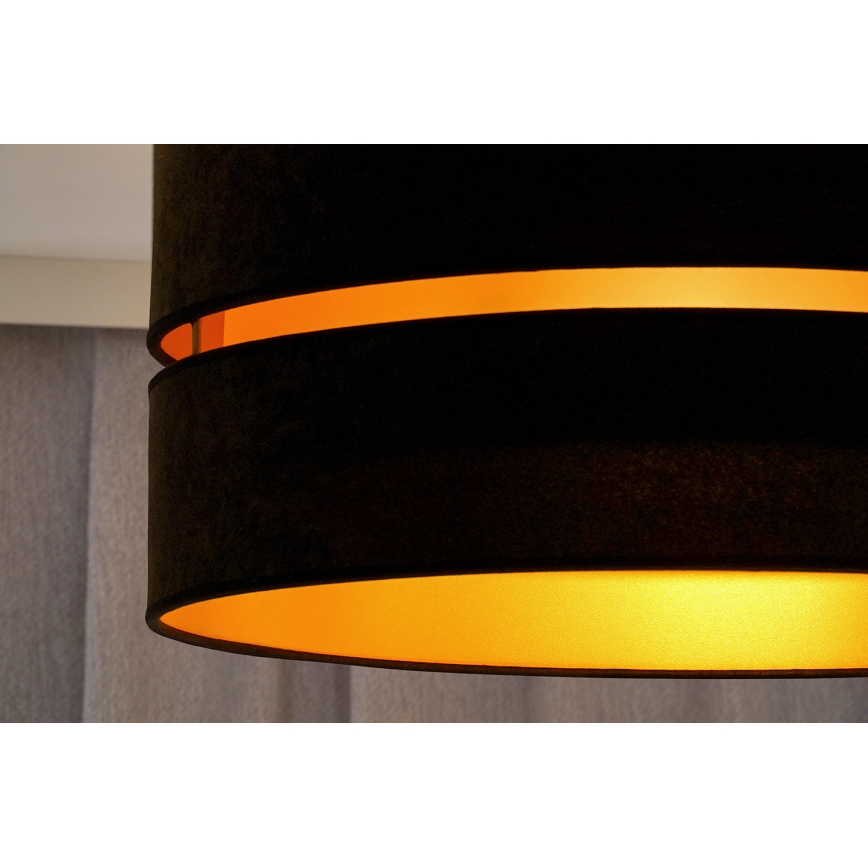 Duolla - Luster na sajli DUO 1xE27/15W/230V pr. 40 cm crno/zlatna