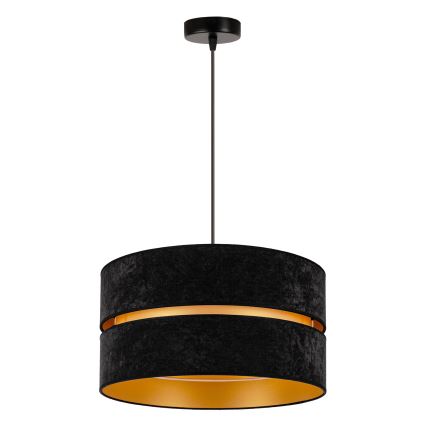 Duolla - Luster na sajli DUO 1xE27/15W/230V pr. 40 cm crno/zlatna
