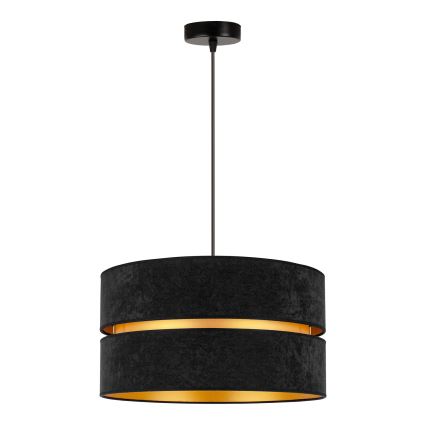Duolla - Luster na sajli DUO 1xE27/15W/230V pr. 40 cm crno/zlatna