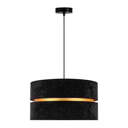 Duolla - Luster na sajli DUO 1xE27/15W/230V pr. 40 cm crno/zlatna