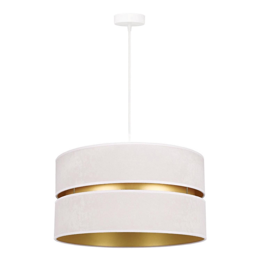 Duolla - Luster na sajli DUO 1xE27/15W/230V pr. 40 cm kremasta/zlatna