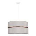 Duolla - Luster na sajli DUO 1xE27/15W/230V pr. 40 cm kremasta/zlatna