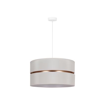 Duolla - Luster na sajli DUO 1xE27/15W/230V pr. 40 cm kremasta/zlatna