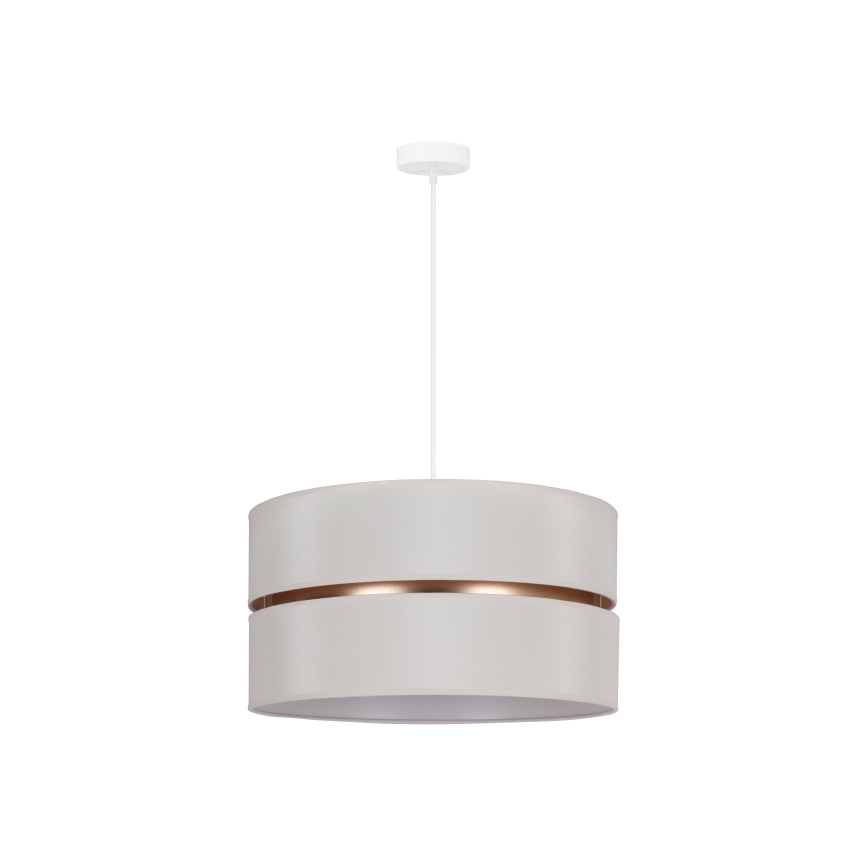 Duolla - Luster na sajli DUO 1xE27/15W/230V pr. 40 cm kremasta/zlatna