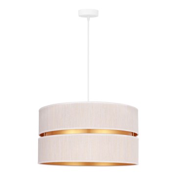 Duolla - Luster na sajli DUO 1xE27/15W/230V pr. 40 cm kremasta/zlatna