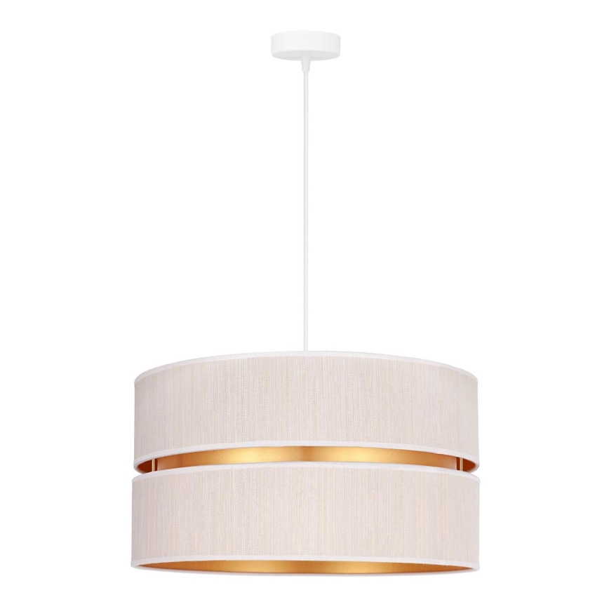 Duolla - Luster na sajli DUO 1xE27/15W/230V pr. 40 cm kremasta/zlatna