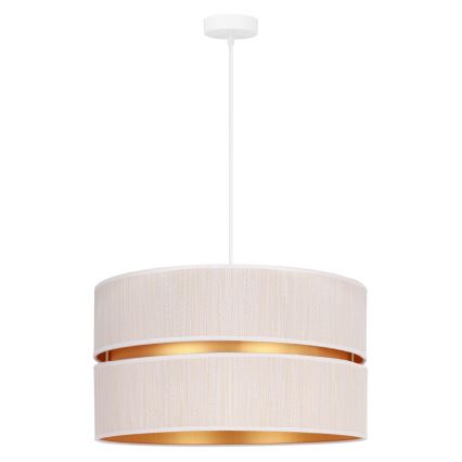 Duolla - Luster na sajli DUO 1xE27/15W/230V pr. 40 cm kremasta/zlatna