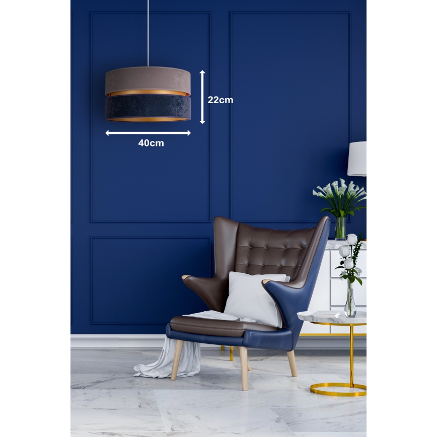 Duolla - Luster na sajli DUO 1xE27/15W/230V pr. 40 cm plava