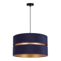 Duolla - Luster na sajli DUO 1xE27/15W/230V pr. 40 cm plava/zlatna