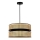 Duolla - Luster na sajli DUO 1xE27/15W/230V pr. 40 cm ratan/crno