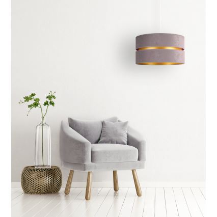 Duolla - Luster na sajli DUO 1xE27/15W/230V pr. 40 cm sivo