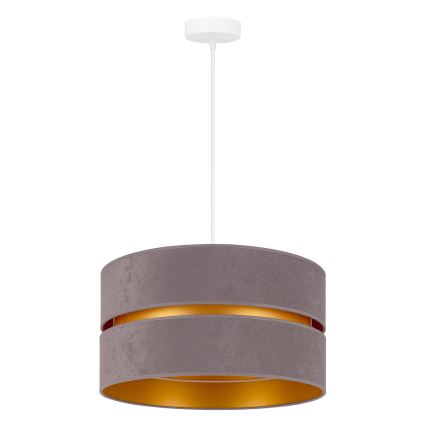 Duolla - Luster na sajli DUO 1xE27/15W/230V pr. 40 cm sivo