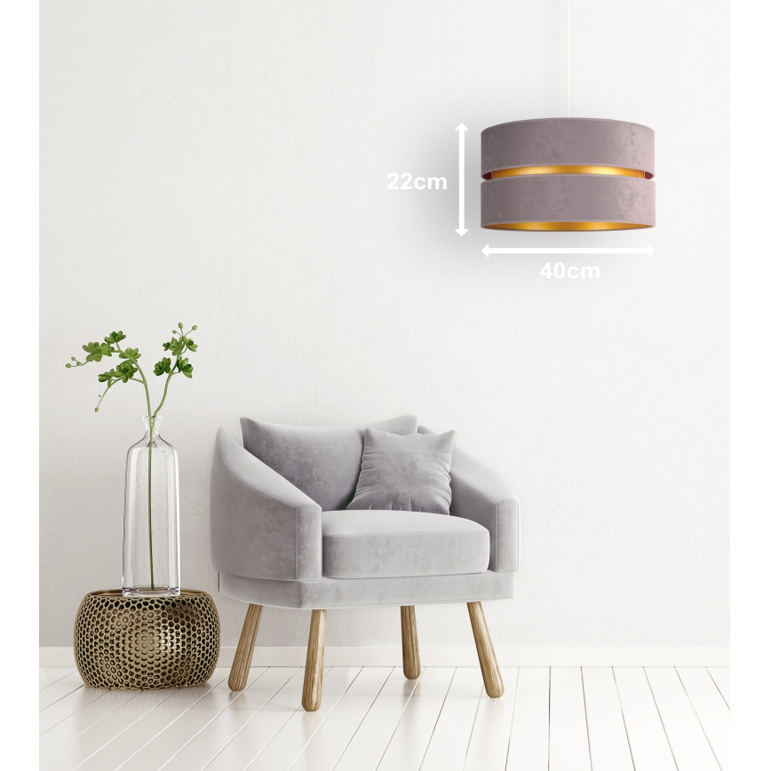 Duolla - Luster na sajli DUO 1xE27/15W/230V pr. 40 cm sivo