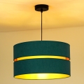 Duolla - Luster na sajli DUO 1xE27/15W/230V pr. 40 cm tirkizna/zlatna