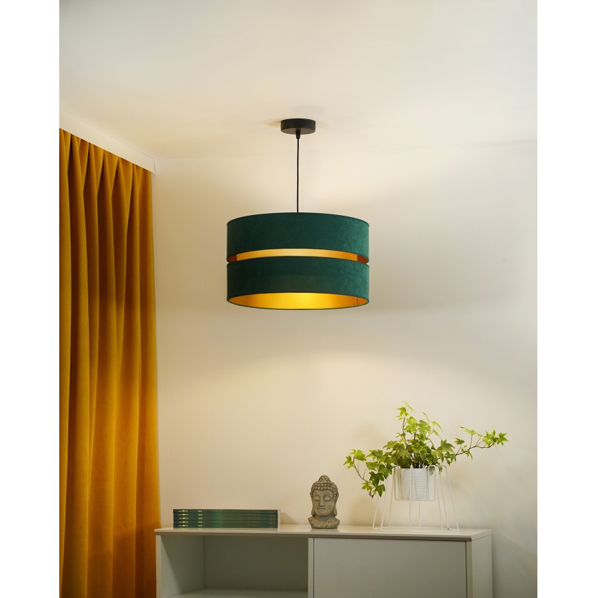 Duolla - Luster na sajli DUO 1xE27/15W/230V pr. 40 cm zelena/zlatna