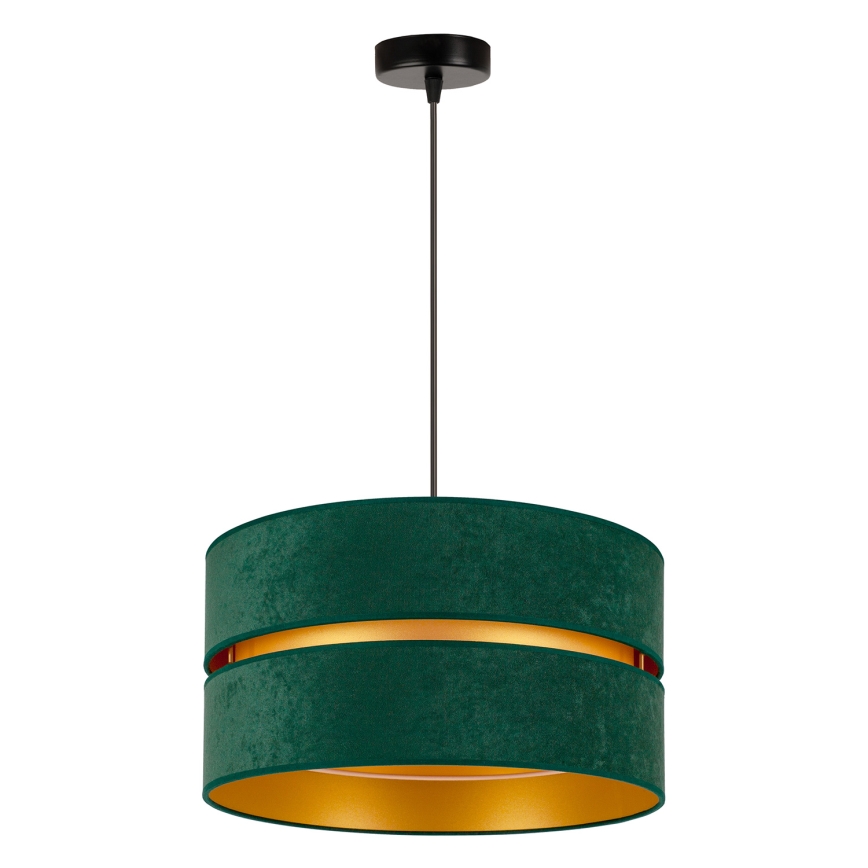 Duolla - Luster na sajli DUO 1xE27/15W/230V pr. 40 cm zelena/zlatna