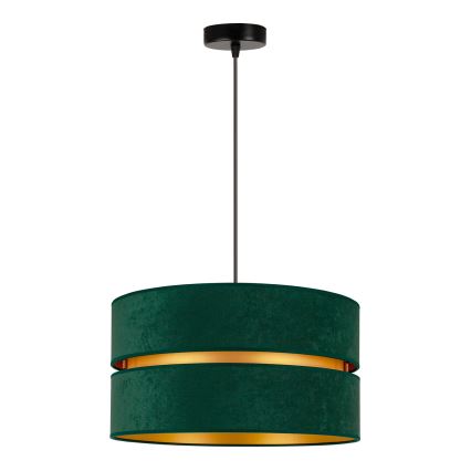 Duolla - Luster na sajli DUO 1xE27/15W/230V pr. 40 cm zelena/zlatna