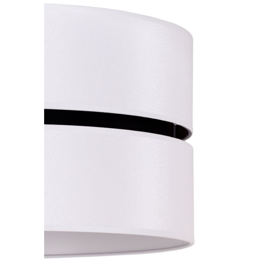 Duolla - Luster na sajli DUO 1xE27/15W/230V prečnik 40 cm bela/crna