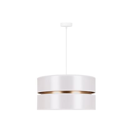 Duolla - Luster na sajli DUO 1xE27/15W/230V prečnik 40 cm bela/zlatna