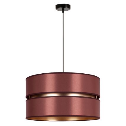 Duolla - Luster na sajli DUO 1xE27/15W/230V prečnik 40 cm bordo/zlatna