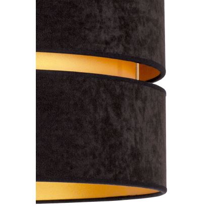 Duolla - Luster na sajli DUO 1xE27/15W/230V prečnik 40 cm crna/zlatna