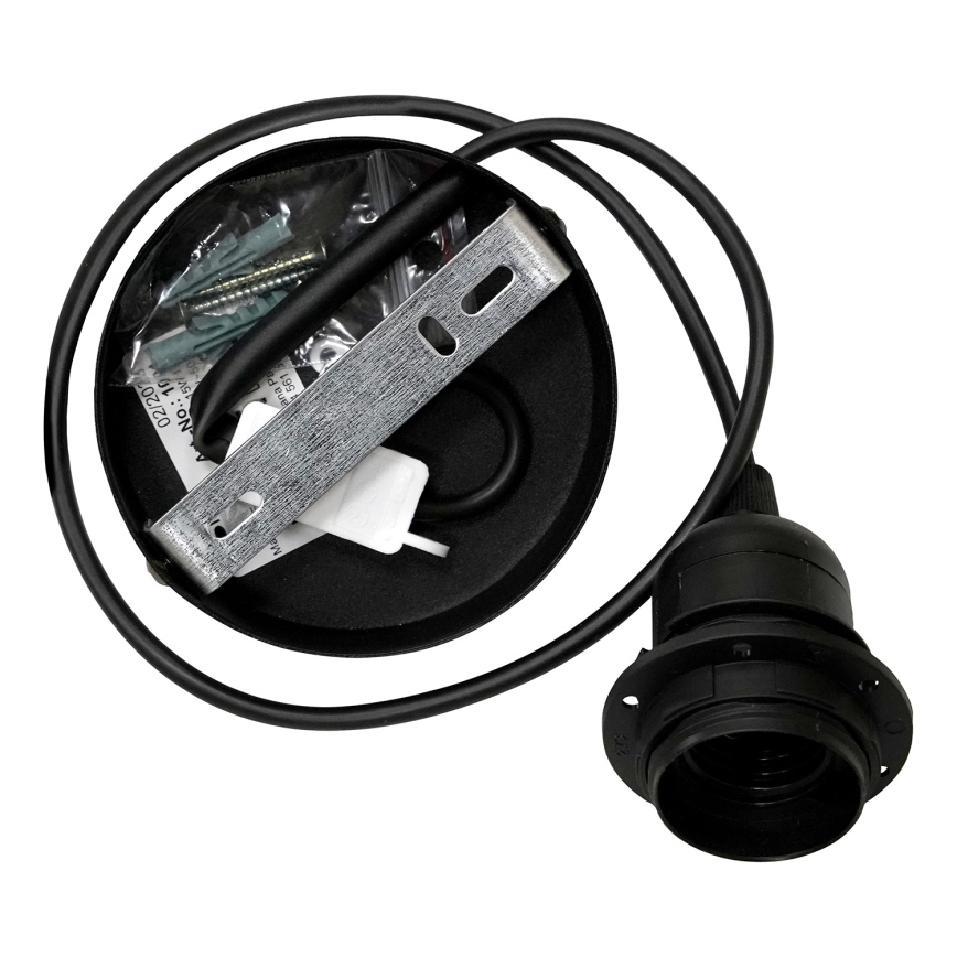 Duolla - Luster na sajli DUO 1xE27/15W/230V prečnik 40 cm crna/zlatna