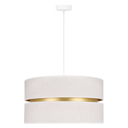 Duolla - Luster na sajli DUO 1xE27/15W/230V, prečnik 40 cm, krem/zlatna