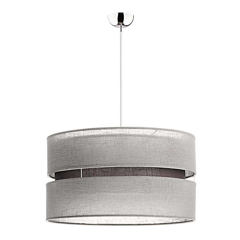 Duolla - Luster na sajli DUO 1xE27/15W/230V, prečnik 40 cm, siva