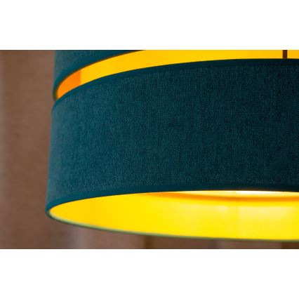 Duolla - Luster na sajli DUO 1xE27/15W/230V prečnik 40 cm tirkizna/zlatna