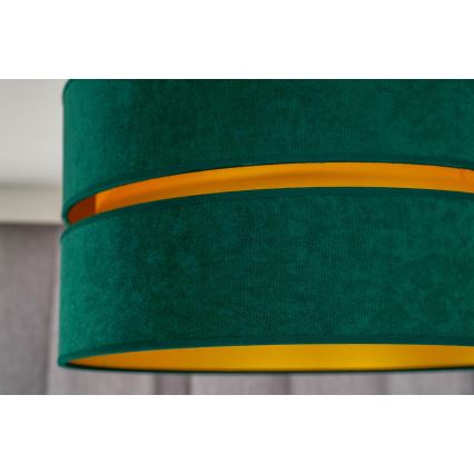 Duolla - Luster na sajli DUO 1xE27/15W/230V prečnik 40 cm, zelena/zlatna