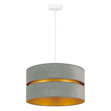 Duolla - Luster na sajli DUO 1xE27/15W/230V, prečnik 40 cm, zelena/zlatna