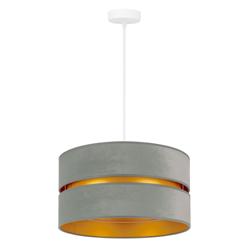 Duolla - Luster na sajli DUO 1xE27/15W/230V, prečnik 40 cm, zelena/zlatna