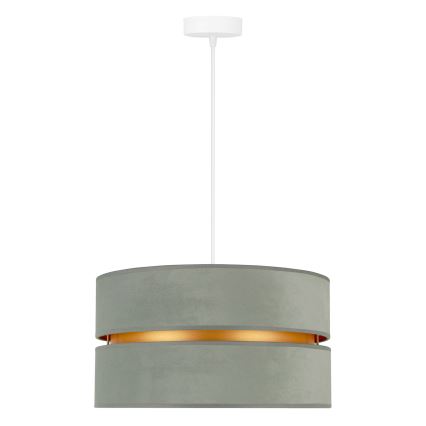 Duolla - Luster na sajli DUO 1xE27/15W/230V, prečnik 40 cm, zelena/zlatna