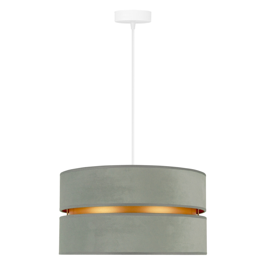 Duolla - Luster na sajli DUO 1xE27/15W/230V, prečnik 40 cm, zelena/zlatna