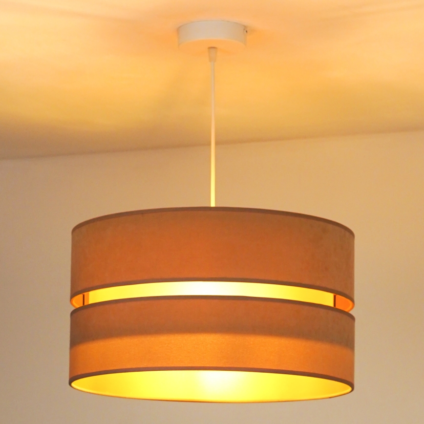 Duolla - Luster na sajli DUO 1xE27/15W/230V prečnika 40 cm bež